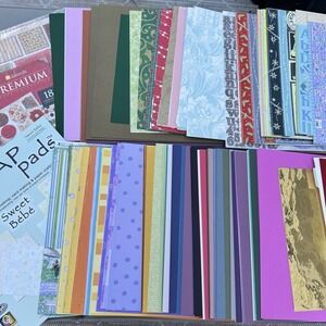 Lot of 200+ Scrapbook Supplies Paper Stickers Punch‎ Outs Book